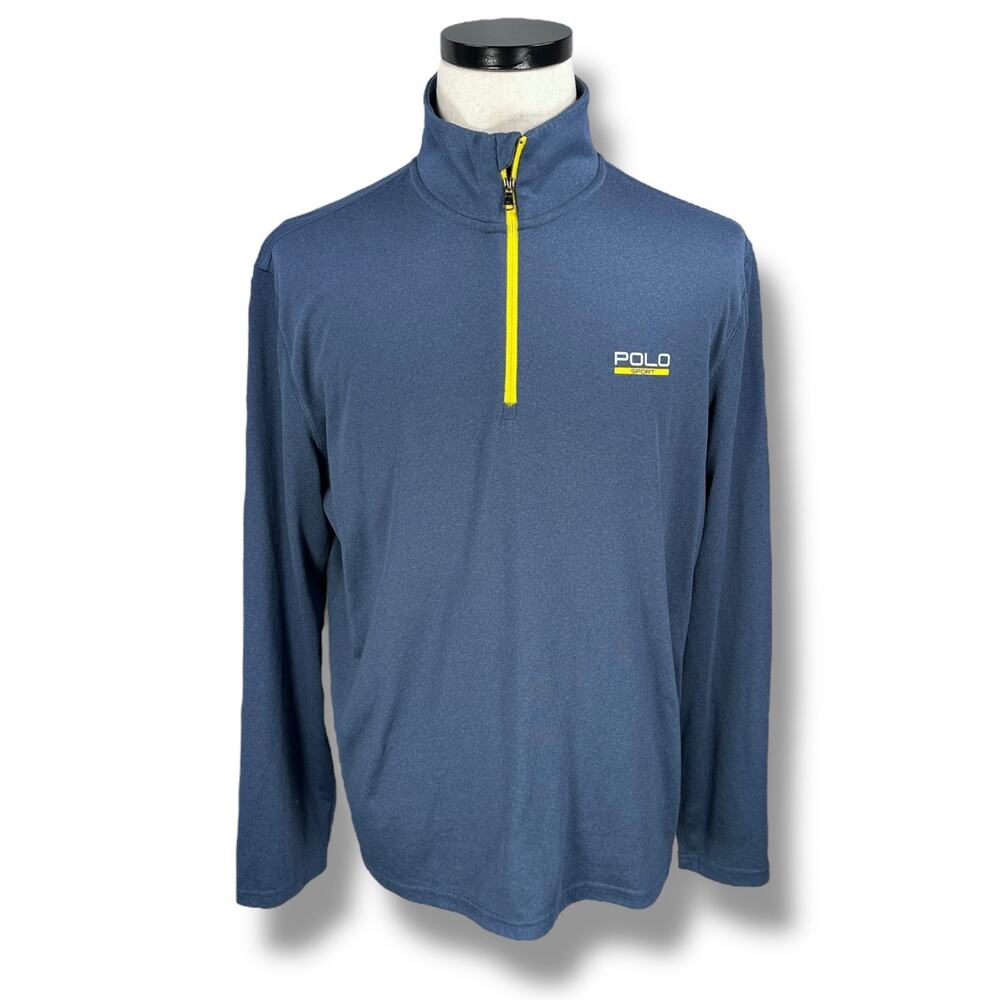 Polo Sport Ralph Lauren 1/4 Zip Pullover Men’s Large Blue Performance Active Top